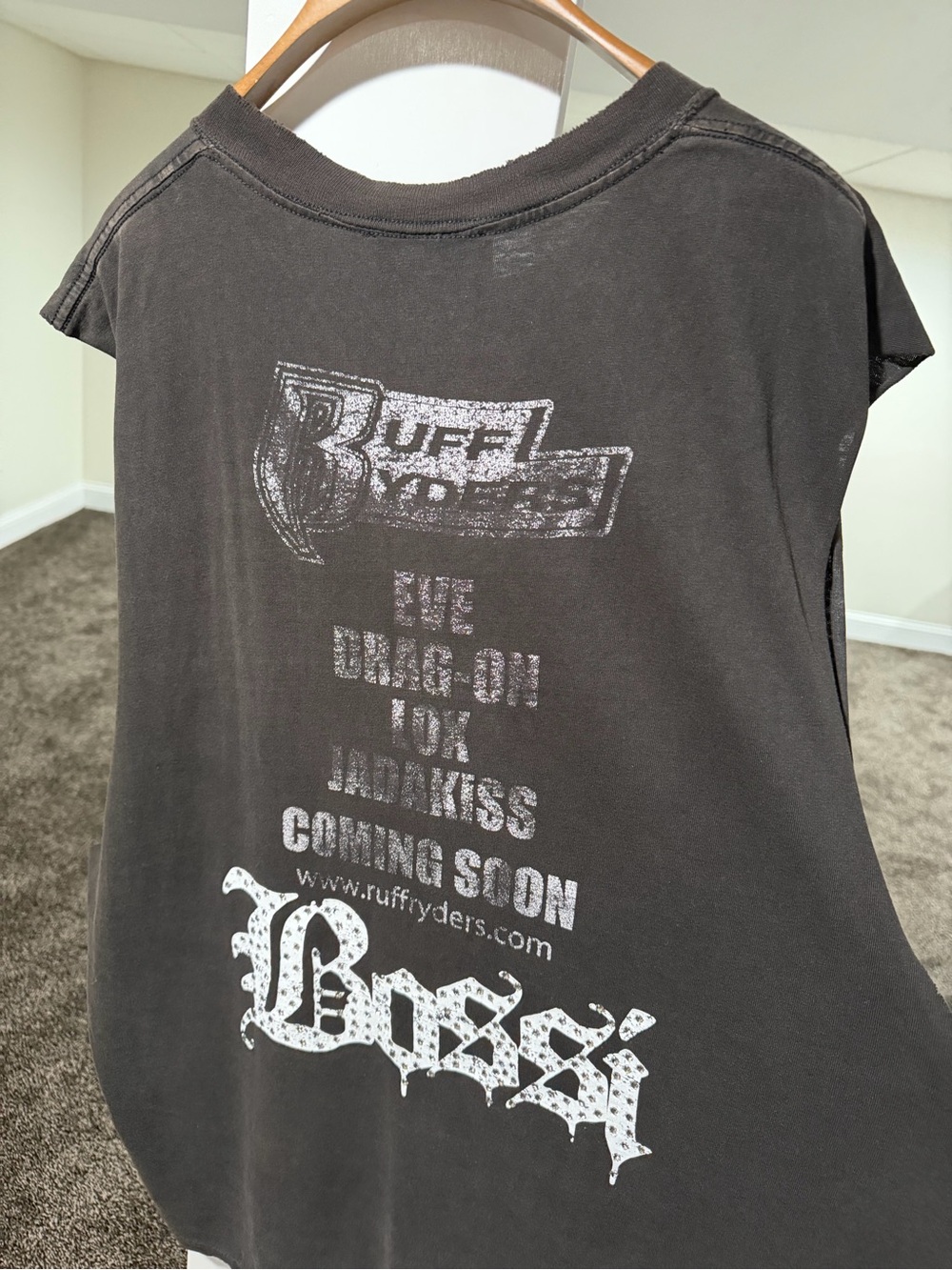 Bossi Rhinestone Embellished Vintage Styles P Ruff Ryders Rap Tee - Picture 4 of 16